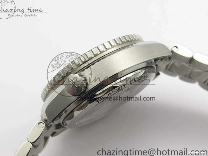 0120 FastDry Planet Ocean Master Chrono SS OM 1:1 Best Edition Black Dial On SS Bracelet A9900 V 8112